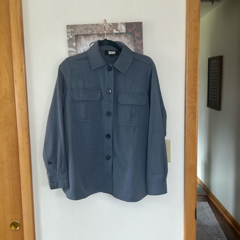 Like new DKNY blue shacket